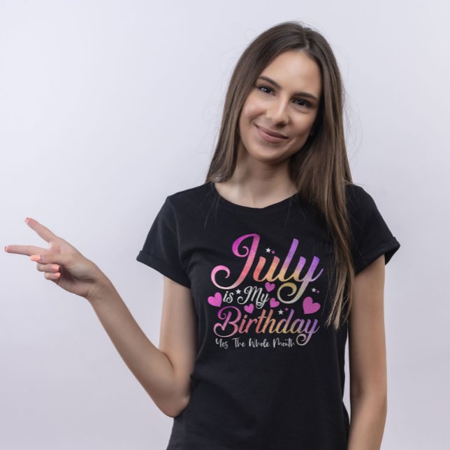 Juli är min födelsedag hela månaden t shirt (Skapare uppladdad)