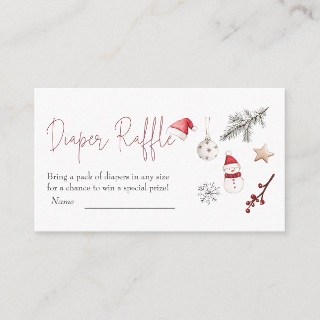 Juli Baby, babyskor Diaper Raffle Tilläggskort (Framsida)