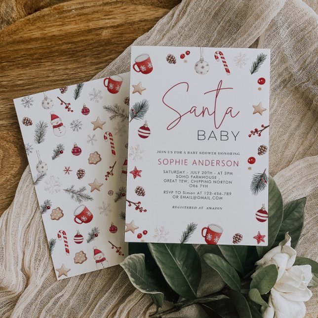 Juli Baby, babyskor Inbjudningar (Skapare uppladdad)