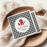 Juli Baby, babyskor Pappersservett<br><div class="desc">jultomten i Baby fick en babydusch med barnkläder och svart buffel.</div>