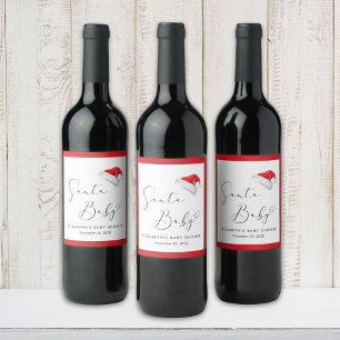 Juli Baby, babyskor Vinflaska Etikett