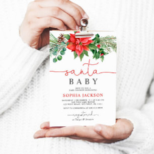 Juli Baby, Blommigt, babyinbjudan Inbjudningar