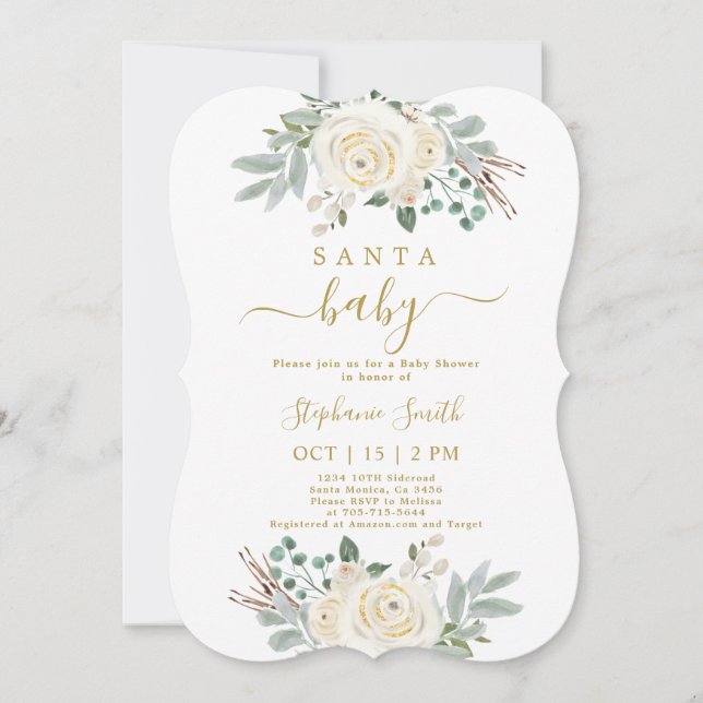 Juli Baby, inbjudan till babykläder (Framsida)