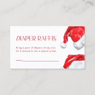 Juli-babyskådaren - Diaper Raffle Card Visitkort
