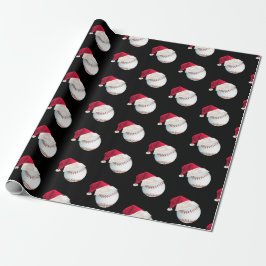 Juli Baseball Funny Santa Helgdag Presentpapper