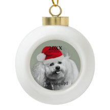 Juli Bichon Frise hund personlig ornament