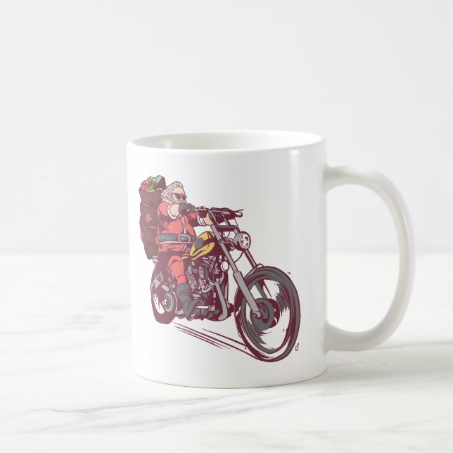 Juli-Biker, juldräkt för Biker-inbjudan Kaffemugg (Höger)