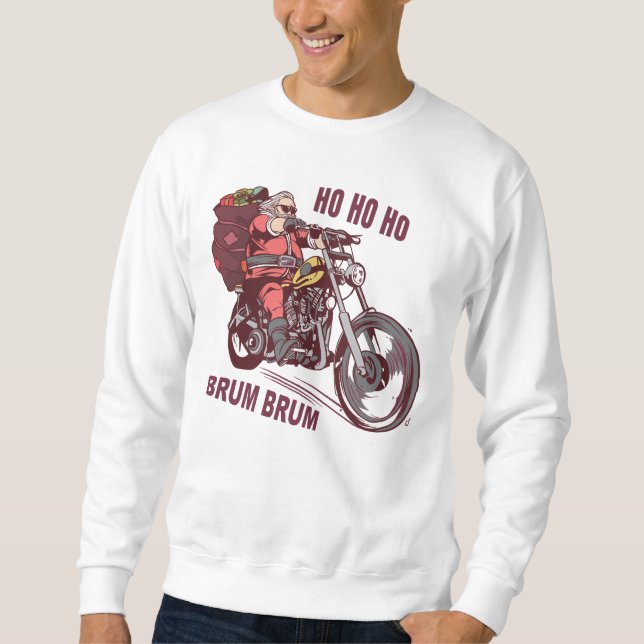 Juli-Biker, juldräkt för Biker-inbjudan Lång Ärmad Tröja (Framsida)