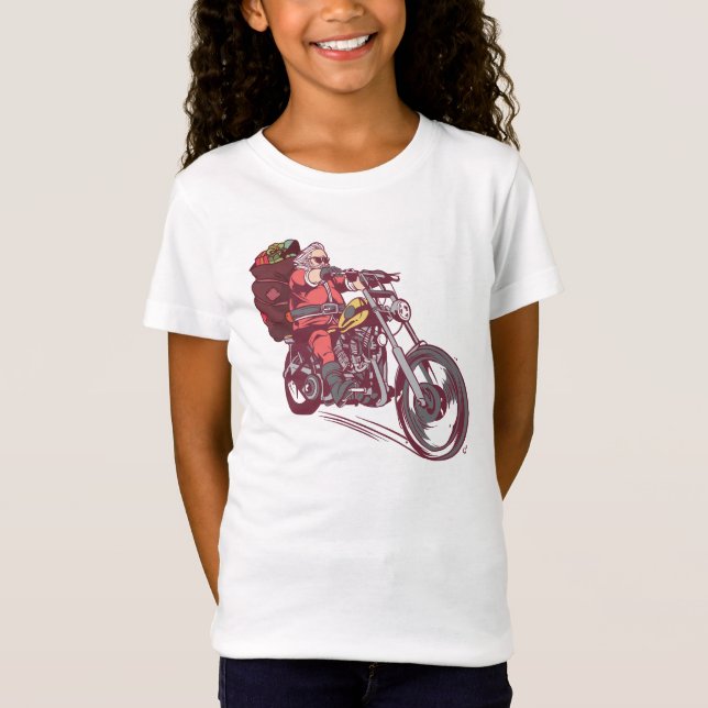 Juli-Biker, juldräkt för Biker-inbjudan T Shirt (Framsida)
