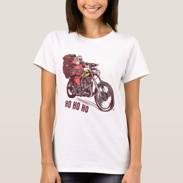 Juli-Biker, juldräkt för Biker-inbjudan T Shirt (Framsida)