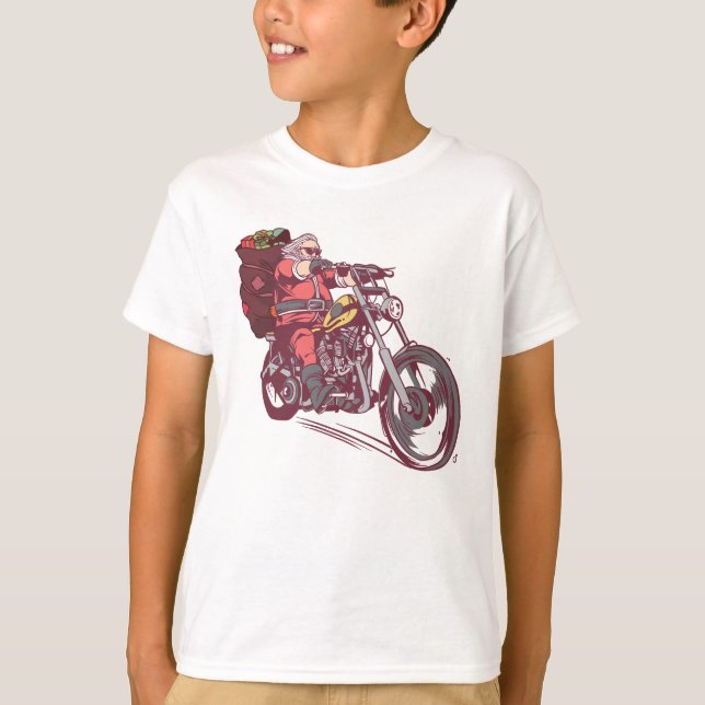 Juli-Biker, juldräkt för Biker-inbjudan T Shirt (Framsida)