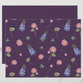 Juli Birkelåkare Larkspur Vatten Lily Scrapbook