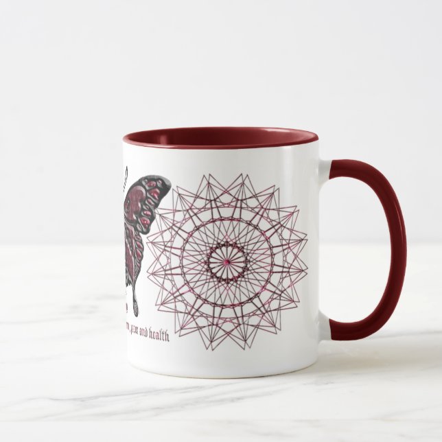 Juli Birthstone fjärilsmugg Mugg (Höger)