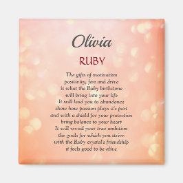 juli Birthstone Ruby-design Magnet