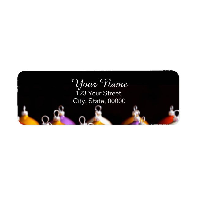 Juli Bollar 3D Art-Returetiketter Returadress Etikett (Framsidan)