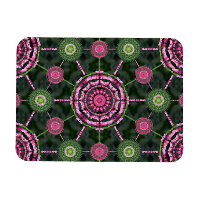 Juli Cactus Mandala Array-julgranen Magnet (Horisontell)