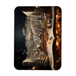 Juli Candlelit Storybook Mountain Village Magnet