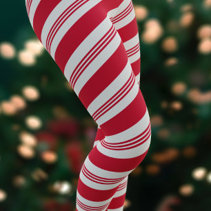 Juli Candy cane Rödrosa och vit Helgdag Leggings