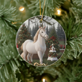 Juli Ceramic Ornaments Chestnut Horse Julgransprydnad Keramik
