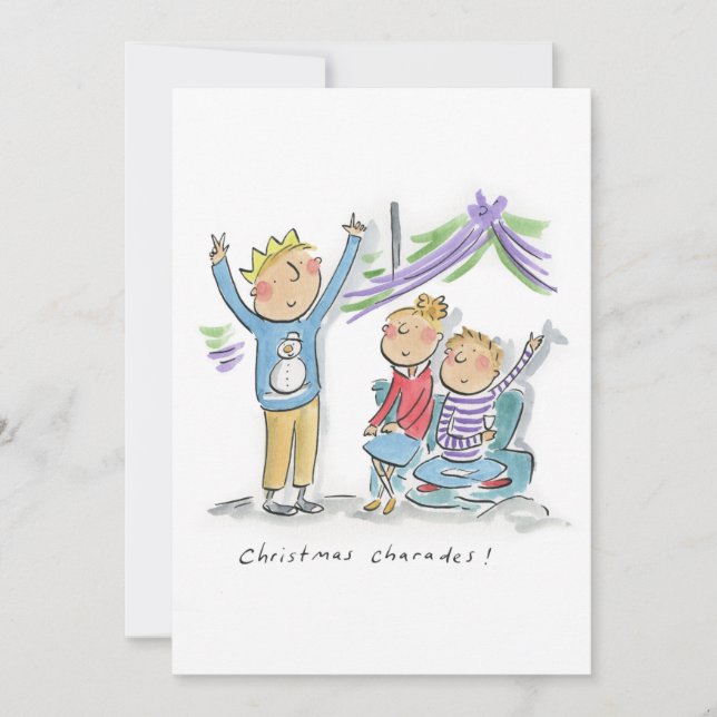 Juli Charades Inbjudningar (Framsida)