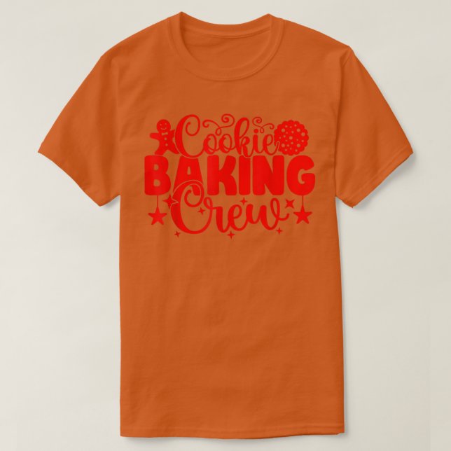 Juli Cookie Baking Crew Familj Jul Holi T Shirt (Design framsida)
