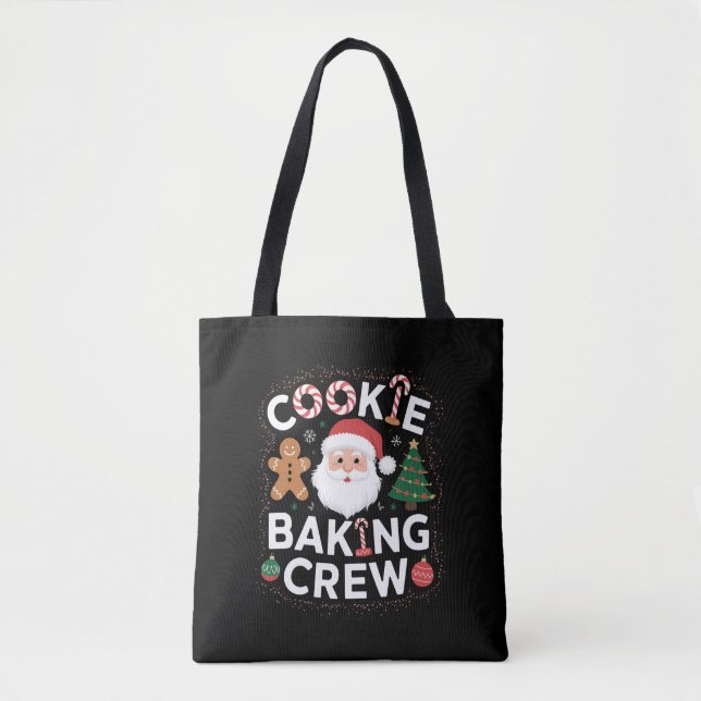 Juli Cookie Baking Crew-familjen - jul Tygkasse (Framsida)