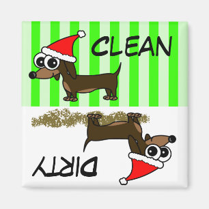 Juli Dachshund Rent Dirty Dishwasher Magnet