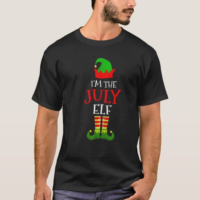 Juli-Elf-matchande familjejulen i juli T Shirt (Framsida)