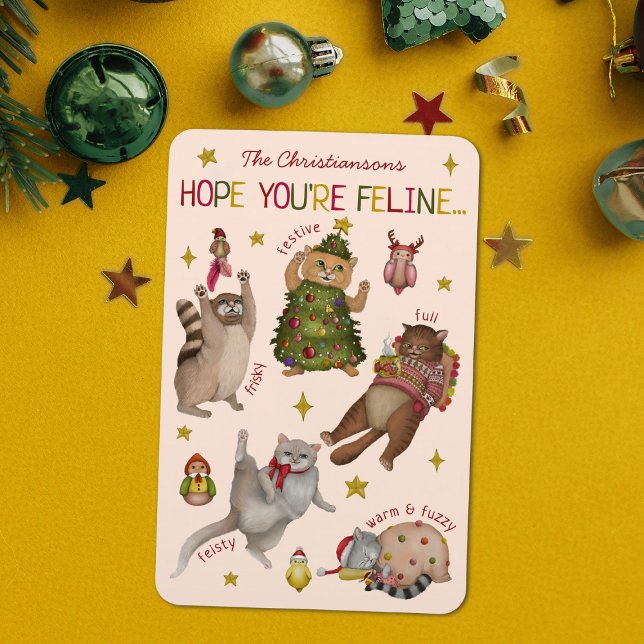 Juli för Cute Colorful Cat Lover-känslodiagram Magnet (Skapare uppladdad)