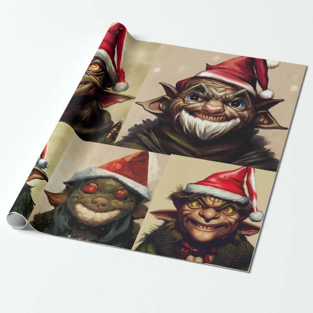 Juli Goblin Wrapping Papper Presentpapper (Utrullad)