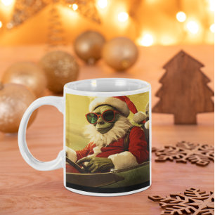 Juli Grönt Goblin #1 som kör en sportbil Kaffemugg