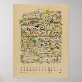 Juli Happy Notes Kalender 2022 Affisch