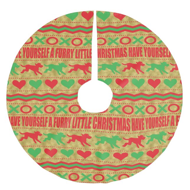 Juli-Hårigen Julgransmatta Borstad Polyester (Framsidan)