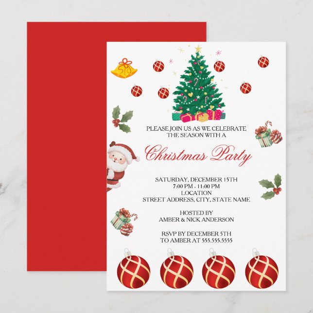 Juli-Helgdag Inbjudningar (Fram/baksida)