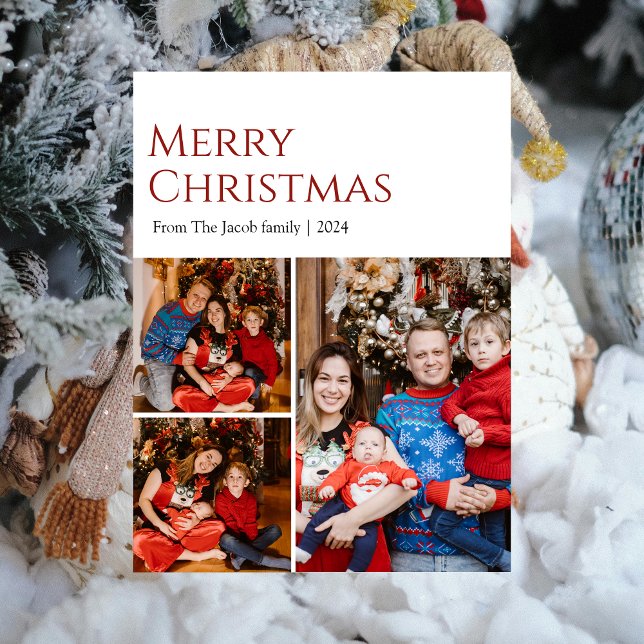 Juli helgdagar Modern typografi trefoto Helg Vykort (Skapare uppladdad)