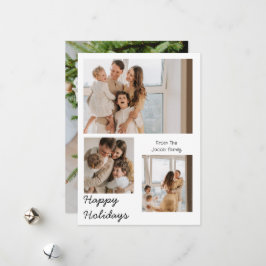 Juli helgdagar Modern typografi trefoto Julkort