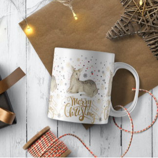 Juli-Hjort och God jul-typografi Kaffemugg
