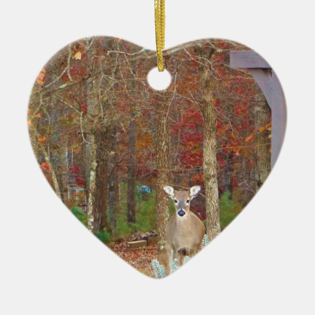 Juli-Hjorten Julgransprydnad Keramik (Framsidan)