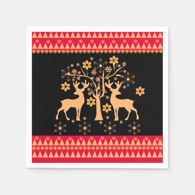 Juli-hjorten Pappersservett (Framsidan)