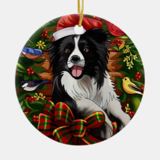 Juli-Hund Julgransprydnad Keramik