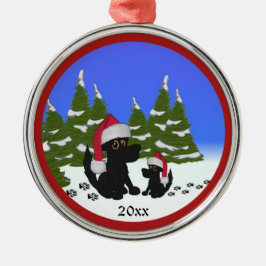 Juli Hundar, personliga prydnadsföremål Julgransprydnad Metall