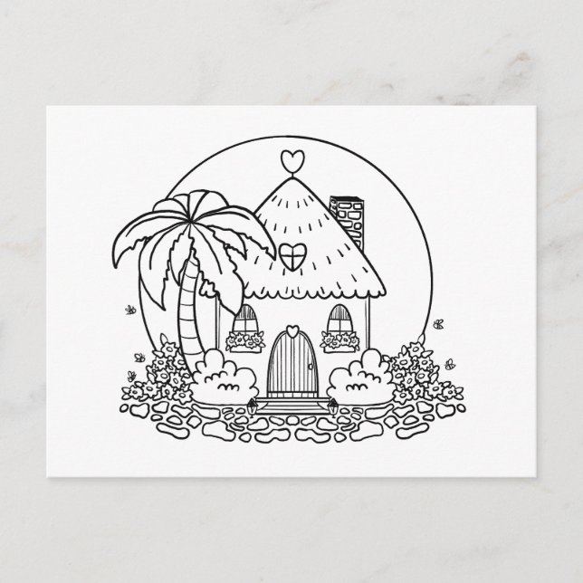 Juli Hus Helg Vykort (Framsida)