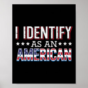 Juli identifierar jag som amerikansk Flagga Patrio Poster