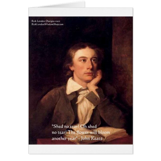 juli john keats kreditering hälsningskort (Framsidan)