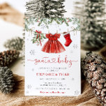 Juli jul - inbjudan till juljusknappen i Santa Bab<br><div class="desc">Inbjudan till Santa Baby Shower</div>