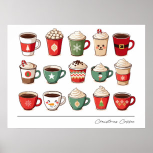 Juli-Kaffe koppar Poster