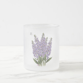 Juli Larkspur Bloom - Personlig Birthday Gift Frostad Glasmugg