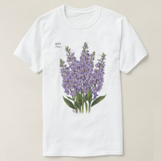 Juli Larkspur Bloom - Personlig Birthday Gift T Shirt