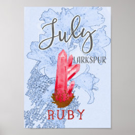 Juli Larkspur och Ruby Birthday Poster