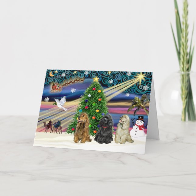 Juli Magic Cocker Spanska (3) Helgkort (Framsida)